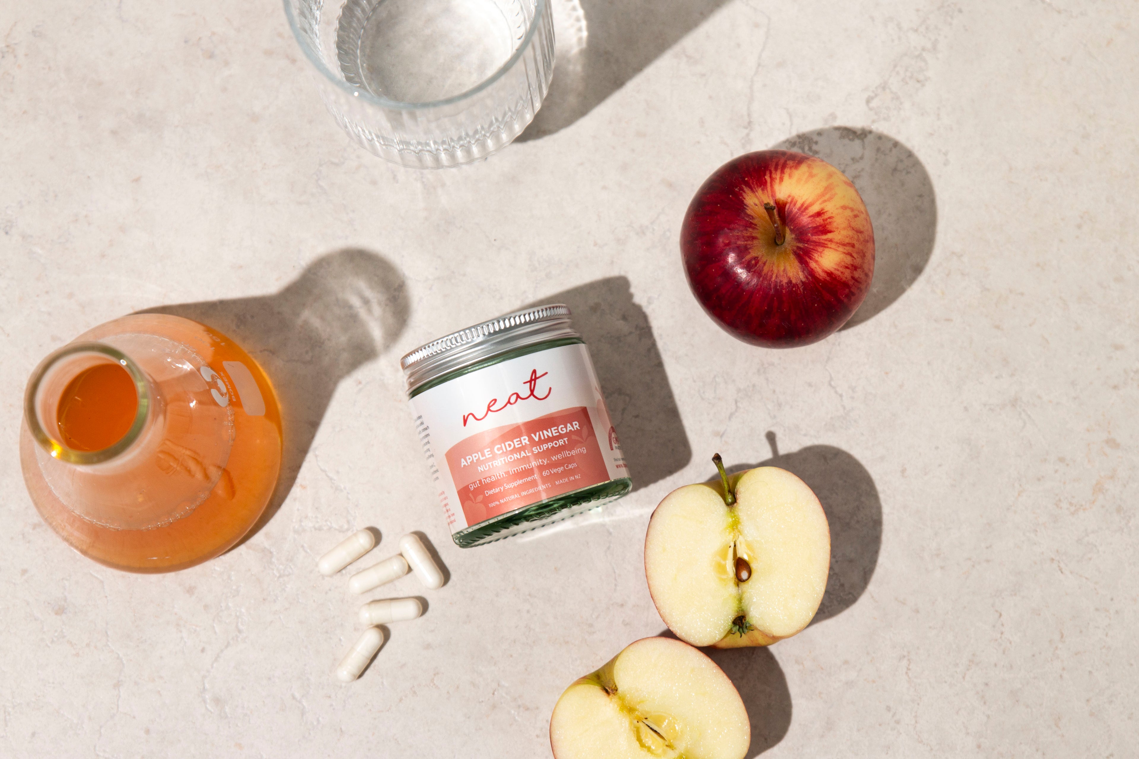 Neat Supplements Trio | Marine Collagen, Keratin & Hyaluronic Acid - Apple Cider Vinegar - Purple Rice Antioxidant