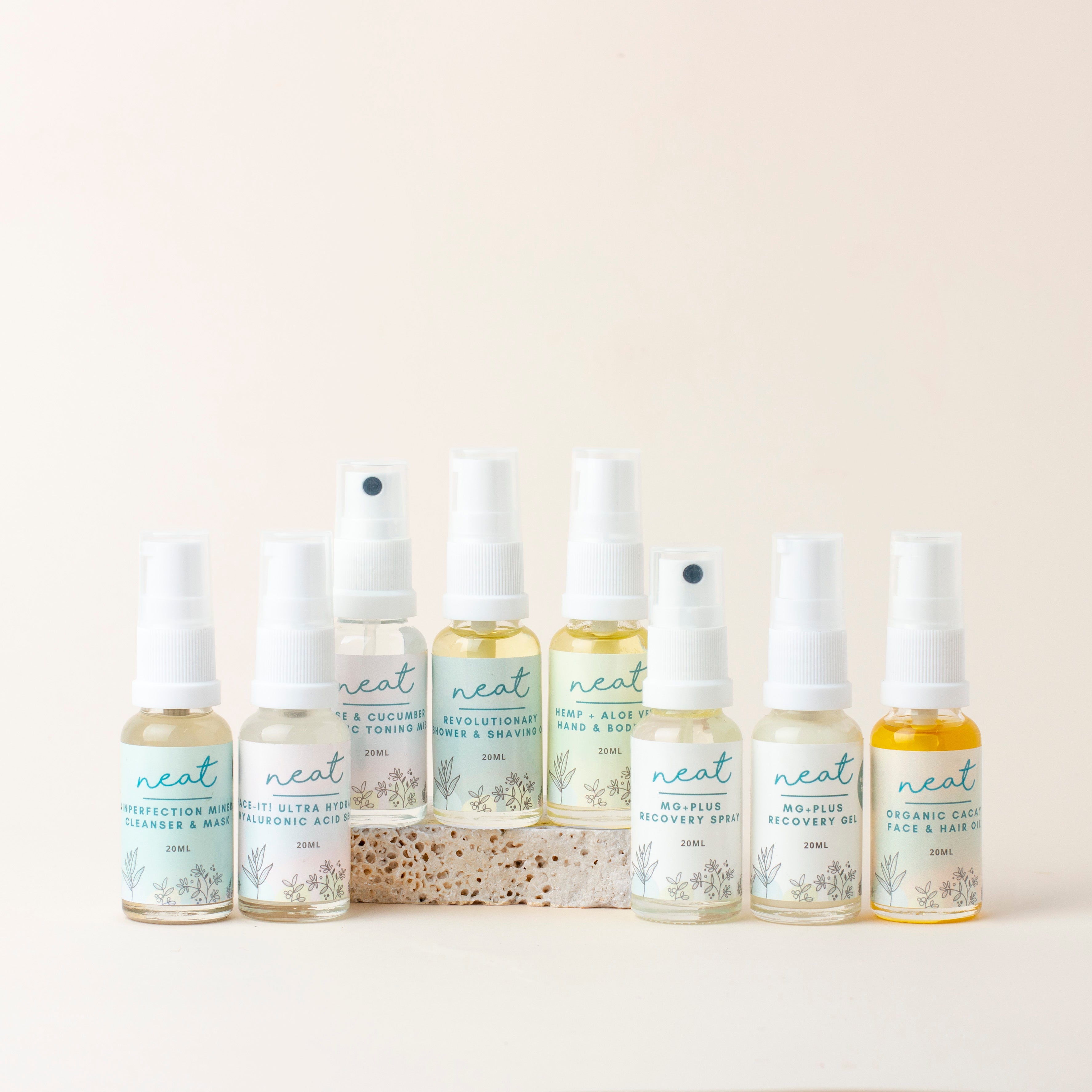 Mini Ultimate Skincare Sample Set with Mg+Plus | Travel Minis - 100% Natural