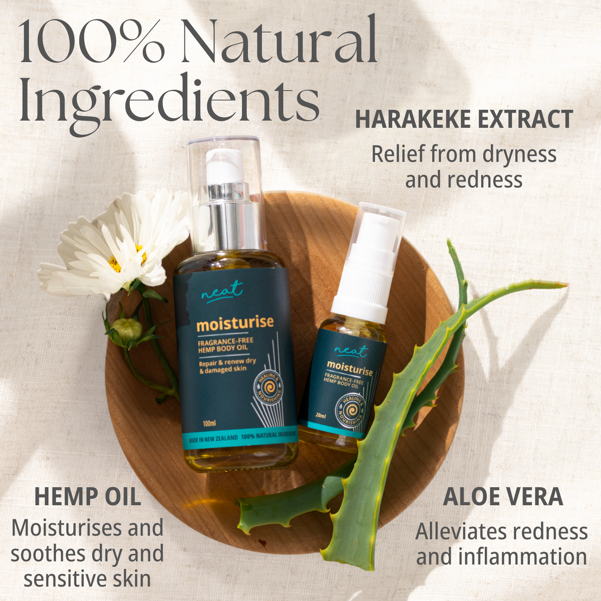Moisturise: Hempseed and Aloe Vera Body Oil