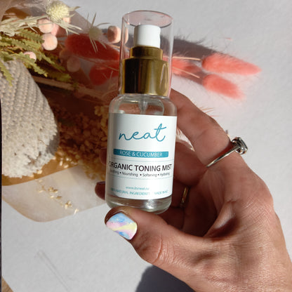 Organic Rose &amp; Cucumber Toning Mist - Neat Natural Products NZ