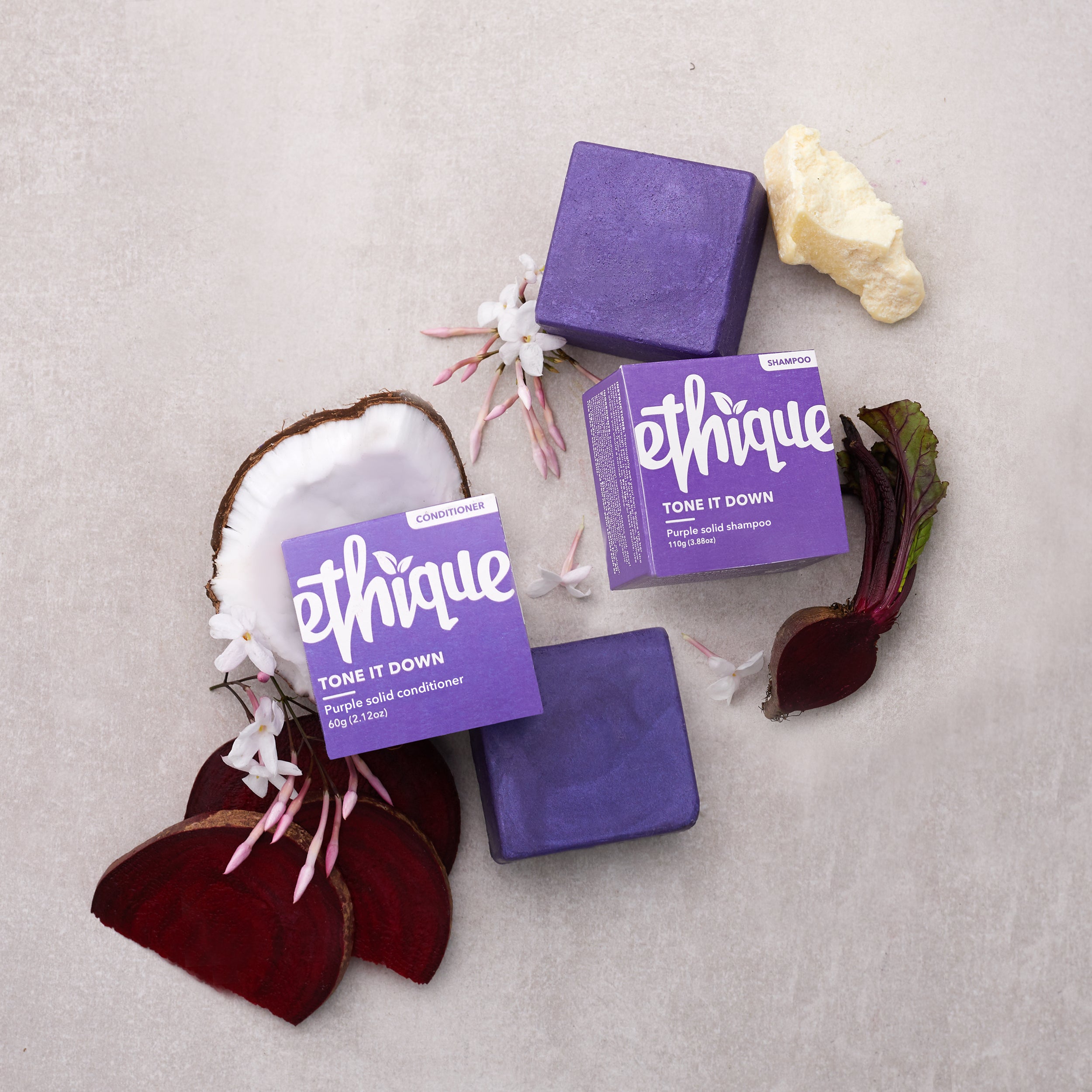 Tone it Down - Ethique Purple Shampoo &amp; Conditioner - Neat Natural Products NZ