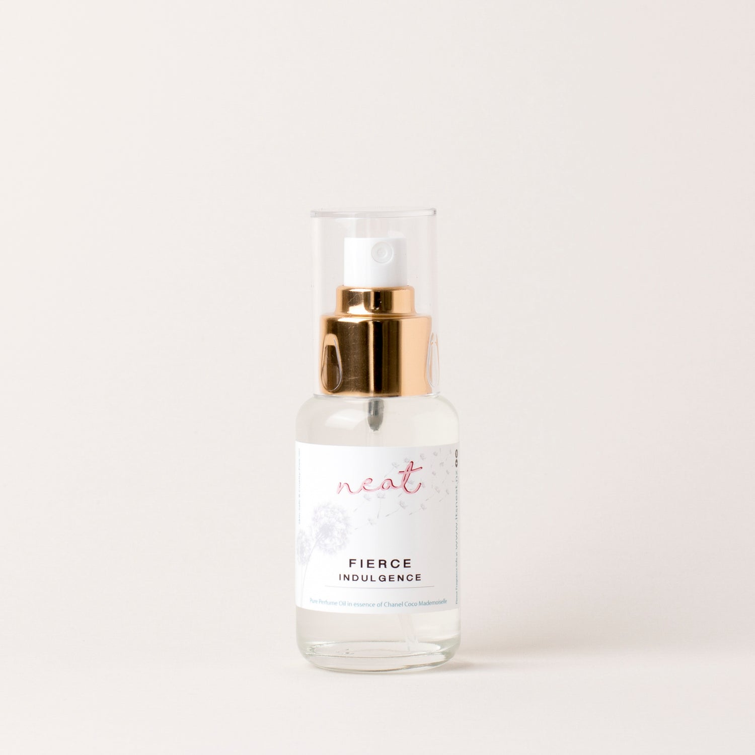 Fierce Fragrance Range: 50ml Glass Spray Bottle - Neat