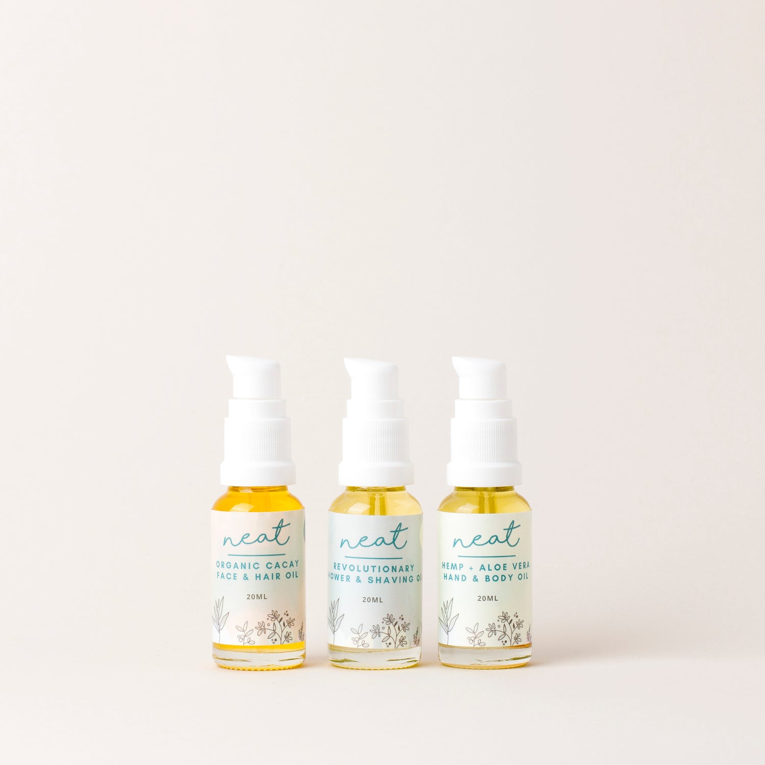 Mini Skincare Sampler Oil Set - 100% Natural - Neat