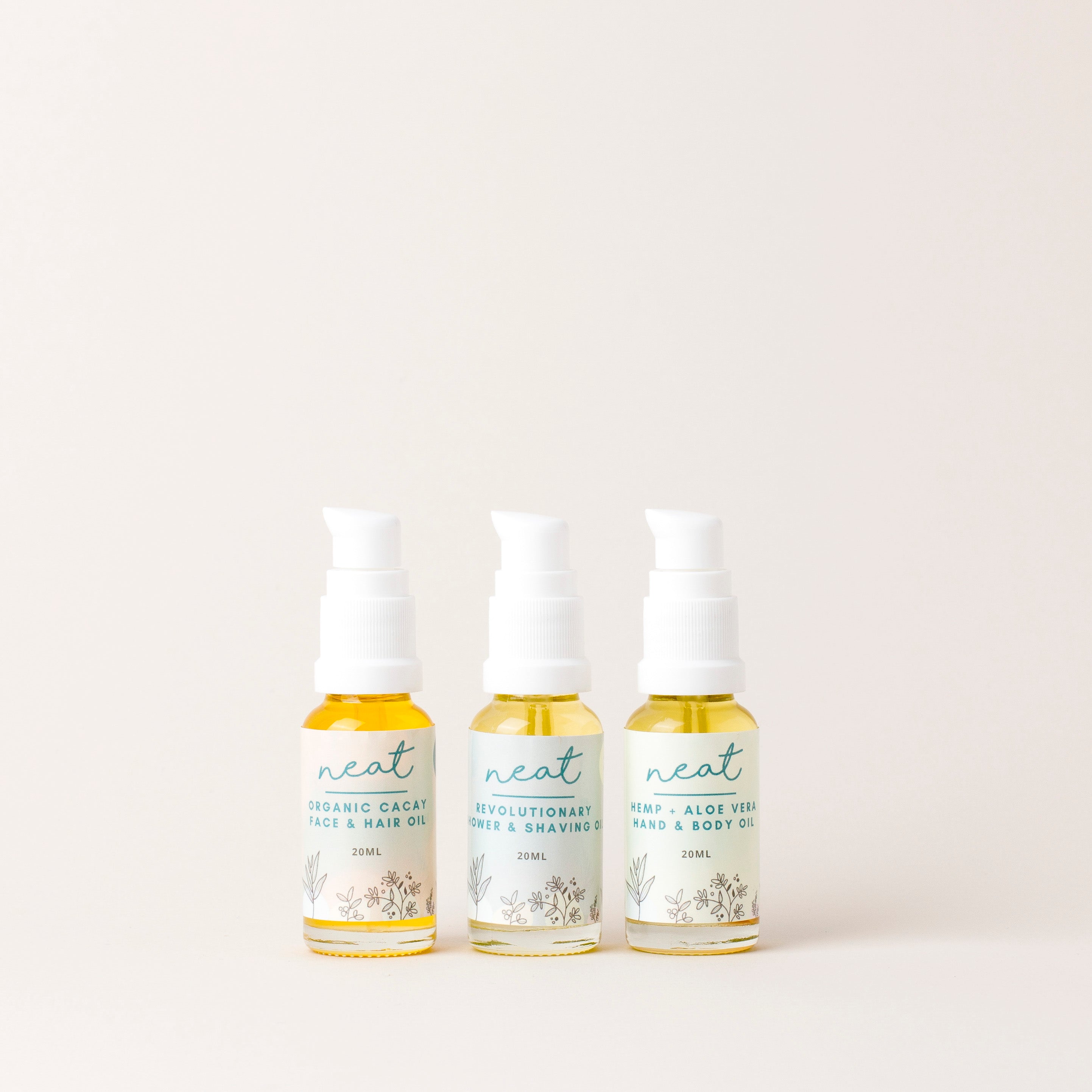 Mini Skincare Sampler Oil Set - 100% Natural - Neat